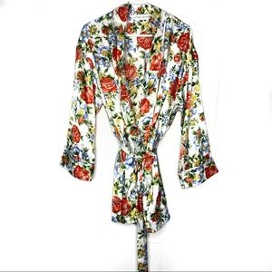 Vintage Victoria Secret Floral Short Robe One Size